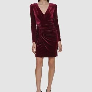 Deep Red Velvet Vince Camuto Mini Dress